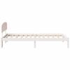 Bed Frame with Headboard White 75 x 190 cm Solid Pine Wood