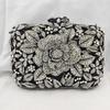 WHTUOHENG Floral White/Pink Red Diamond Wedding Women Clutch Bags Dinner Banquet Clutches Crystal Chain Evening Purses Handbags