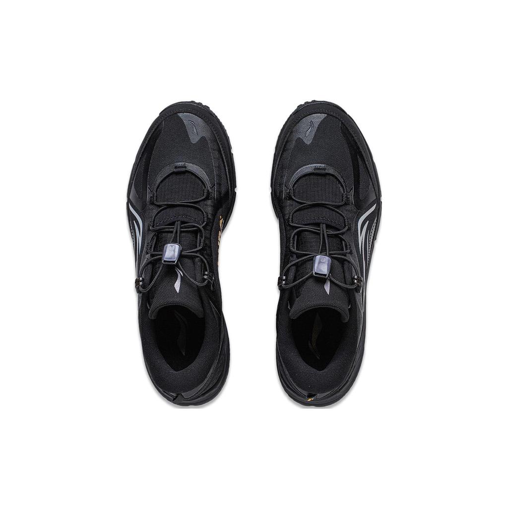 Li Ning Slip Resistant Low top Water Repellent Technology Running Shoes Men's Black ARNT009-1