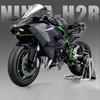 1:9 Kawasaki H2R Ninja Spray H2R Alloy Die Cast Motorcycle Model Toy Vehicle Carrying Lights Off Road Autocycle Toys Car