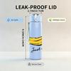 1PC Just Chill Banana Fruit Pattern 750ml Color Plastic Sports Water Bottle Leakproof Flip Straw Lid Suitable for Sports Office Home Use