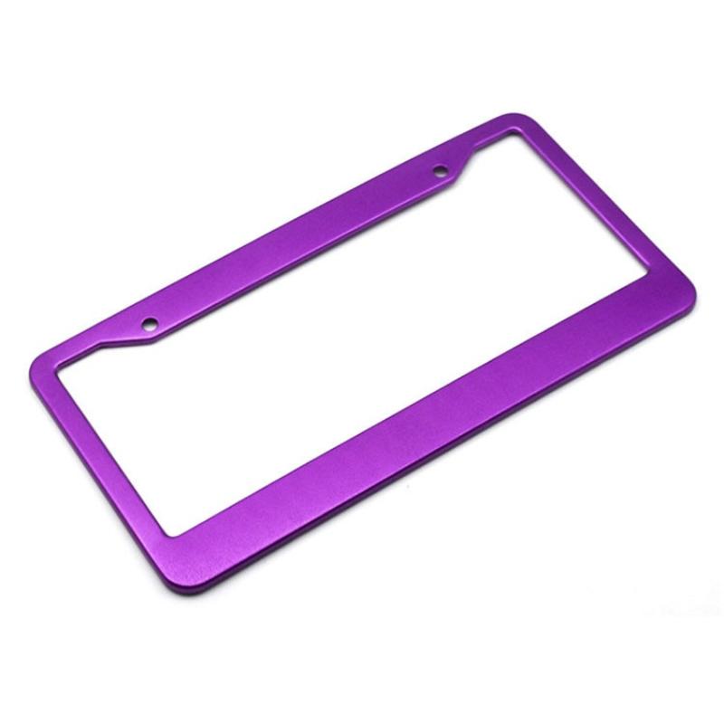 1Pcs Aluminum Alloy Multi-Color American-Style Car License Plate Frame - Uv Coated For Vehicle Modification