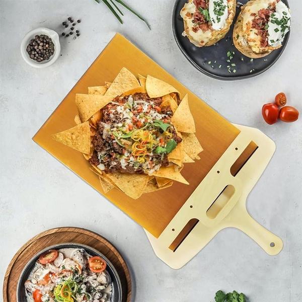 Sliding Pizza Peel-Pizza Peeler for Perfect Transfer of Pizza Dough, Non-stick, Pizza Paddle with Handle Oven Safe Pizza Spatula Dishwasher Safe