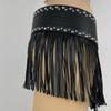 Punk Style Skirt Decoration Spicy Girl Pu Tassel Waistbands Simple Rrivet Belt  Daily