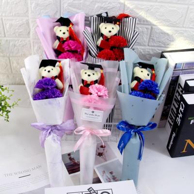 Sunflower Bear Bouquet Bouquet Decoration Plush Toy Cartoon Lovely Bear Graduation Gift Teacher's Day Animal Bouquet