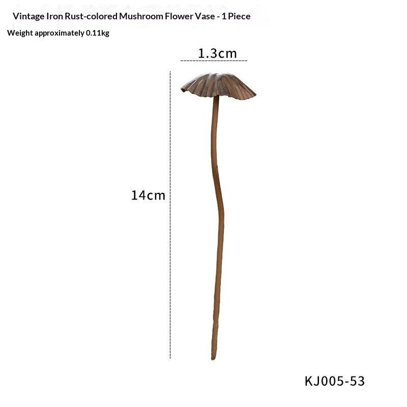 1Pcs Metal Mushroom Garden Stakes Retro Rusty Mushroom Plaque Garden For Yard Patio Lawn Outdoor Decor