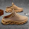 Fashion New Half Sneakers Men Fashion Casual Shoes Men Breathable Knit Lightweight Sports Outdoor Slip on Cushioning Walking Slippers