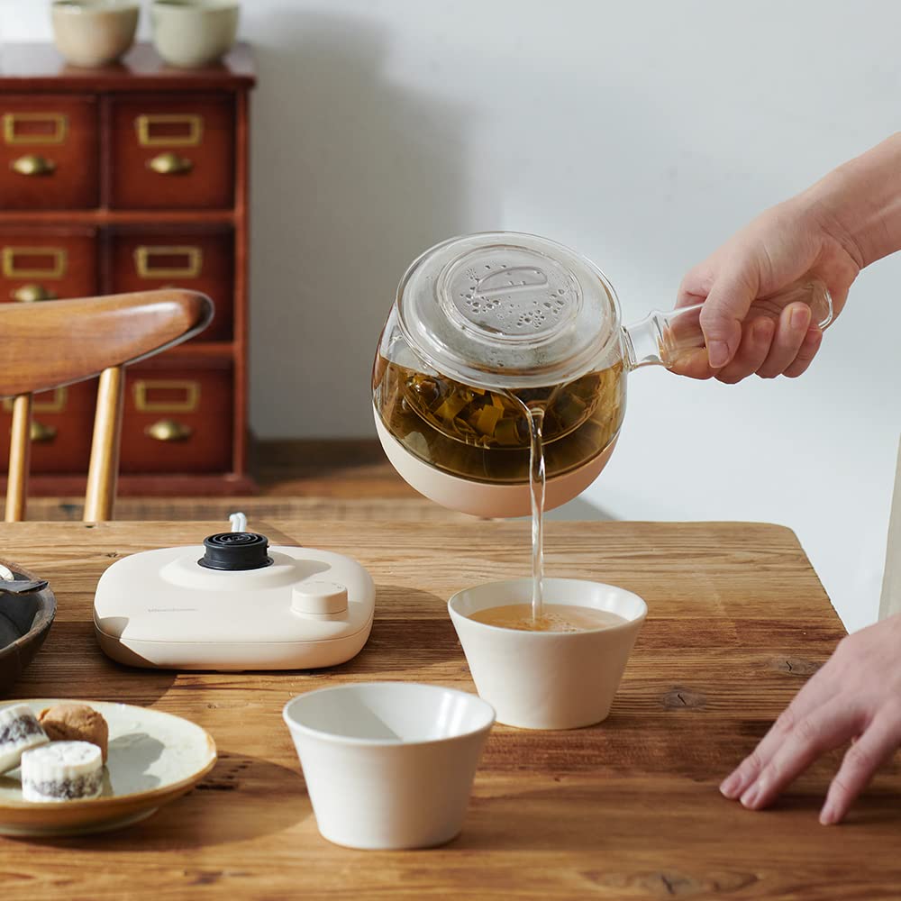 Glass Kettle KYUSU Boiling Electric Kettle Glass Teapot Water Boiling Kettle Transparent Teapot [Vitantonio Official] (VEK-30-I) [With Mode]