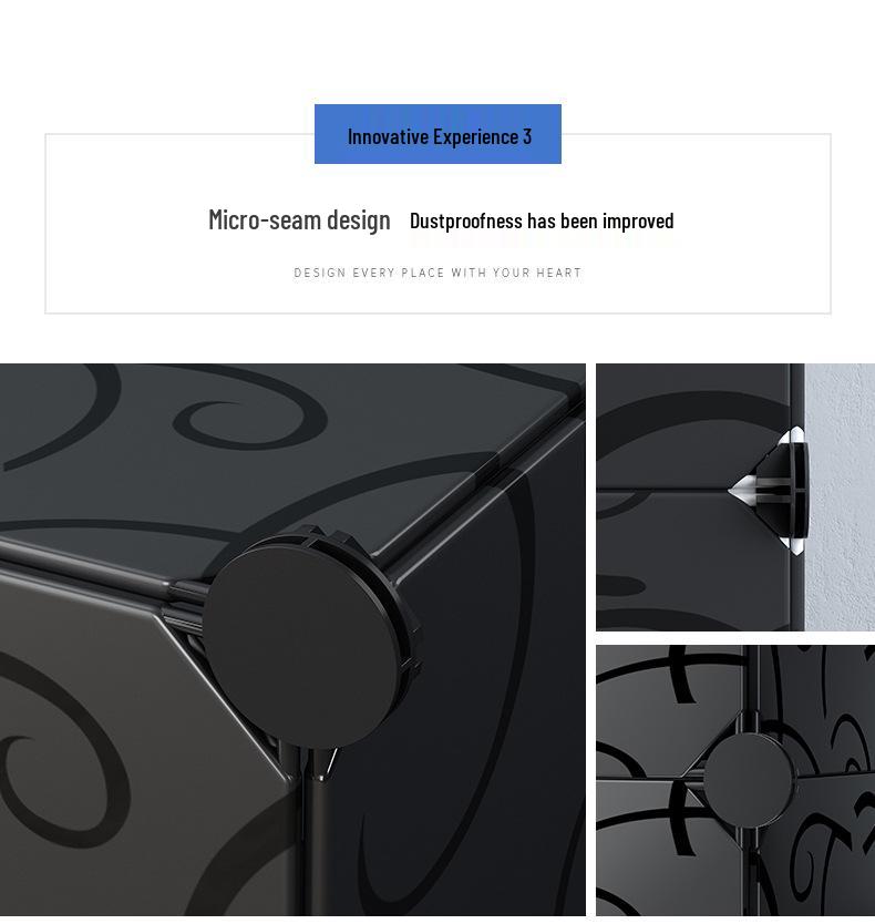 Moderná minimalistická plastová skriňa: Kompaktné úložné riešenie pre spálne a nájomné byty