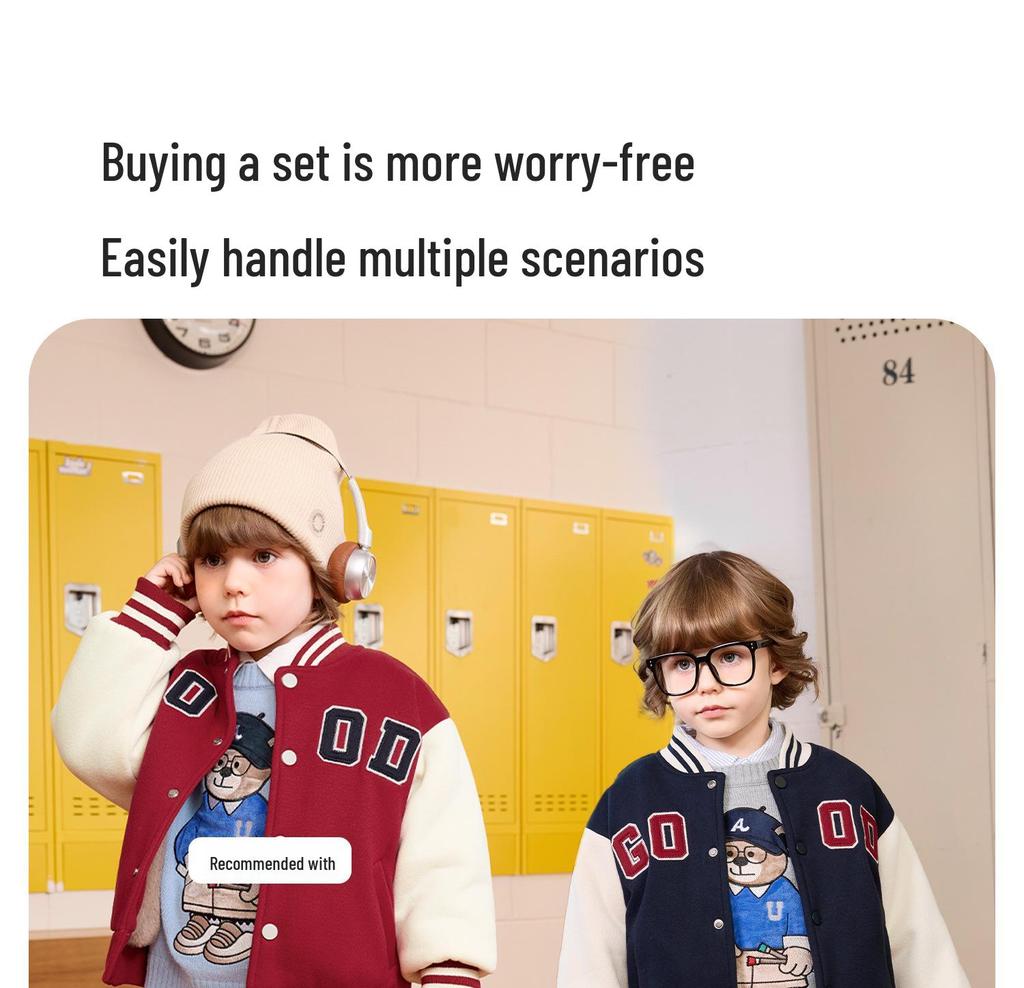 European Boys' Fleece-Lined Baseball Jacket - Thickened Winter 2025 Kids Toddler Coat