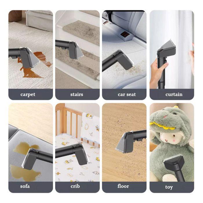 450W Carpet and Sofa Cleaner, 12 kPa Suction, 1.8 L/0.8 L Dual Tanks, 5 M Cable - Upholstery Cleaning Machine