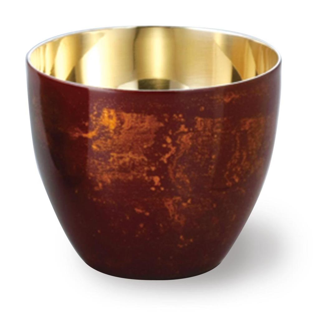Asahi lacquer double layered sake cup red lacquer sink SCW-GK502