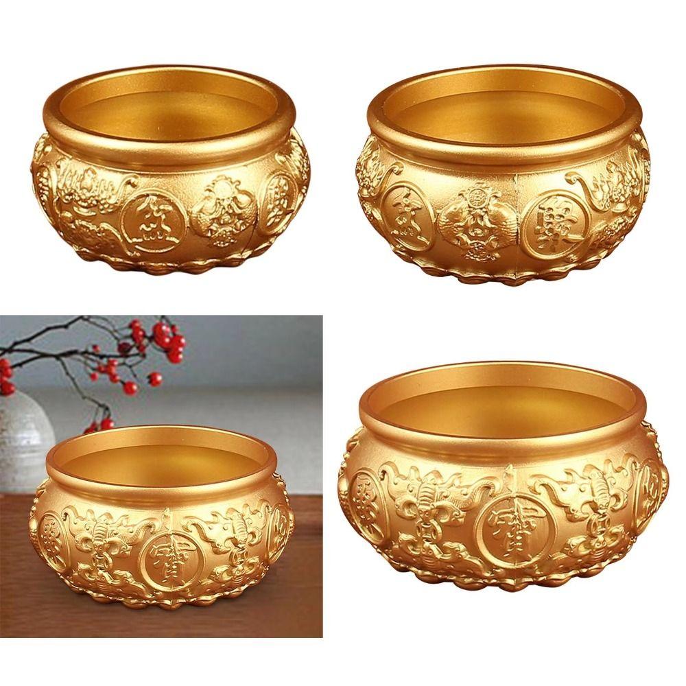 Zinc Zinc Alloy Gold Ingot Ornaments Crafts Auspicious Ornaments Cornucopia Ornaments  Jewelry Storage