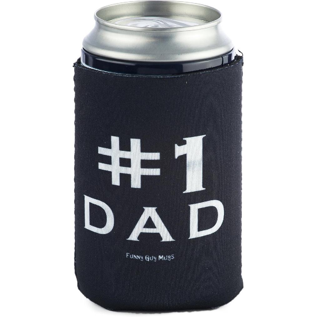 Funny Guy Mugs Mama Bear Collapsible Neoprene Can Coolie - Drink Cooler #1 Dad Black Can