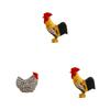 Wooden Rooster Sculpture Handcrafted Car Desk Home Decor Gift For Birthday