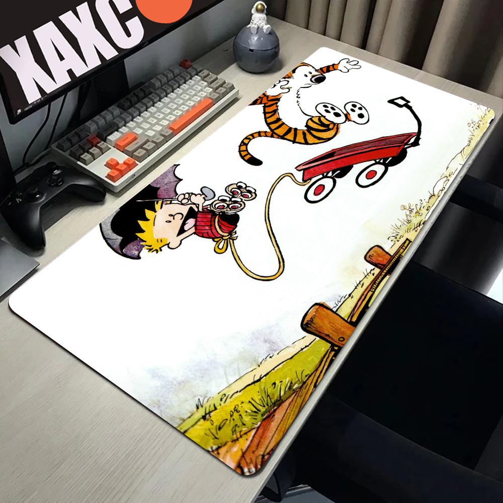 Comic CCalvin and HHobbes Mousepad Computer Laptop Gamer Pad PC Gaming Accessories Desk Mats