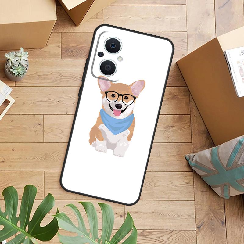 Cartoon Corgi Dog Phone Case For OPPO Reno 14 12 11 13 F 10 Pro 8T 7 8 Lite OPPO Find X8 X6 X5 X9 Pro Cover