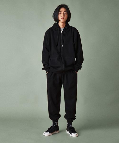 Gclip Plain Double-Sided Zip-Up Hoodie (Type C)