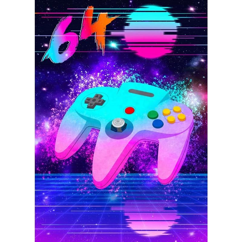 Boy Game Poster Canvas Painting Colorful Picture Art Wall Prints Gamer Handle Headset Kid Room Home Decoration No Frame