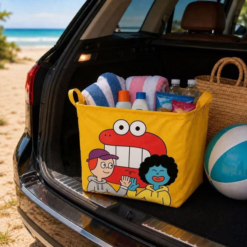 Fabric Foldable Storage Basket Waterproof Miscellaneous Storage Bag Home Organization
