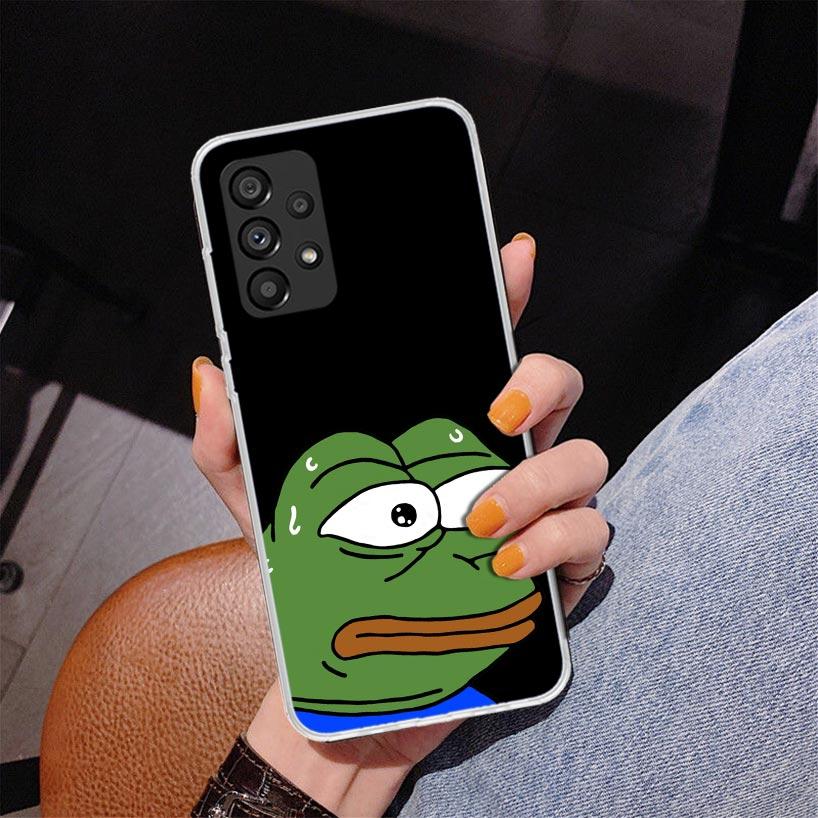 Cute Frogs Party Sad Pepe Phone Case For Samsung Galaxy A17 A16 A15 A14 A13 A57 A56 A55 A54 A53 A37 A36 A35 A34 A33 A26 A25 A24