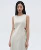 Woman Women'S Nylon Cutout Long Dress [Cream]