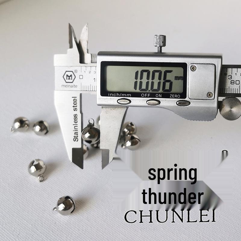 10mm Nickel-Plated Iron Bell Jewelry Accessory pendant for Pet Collars & Christmas.