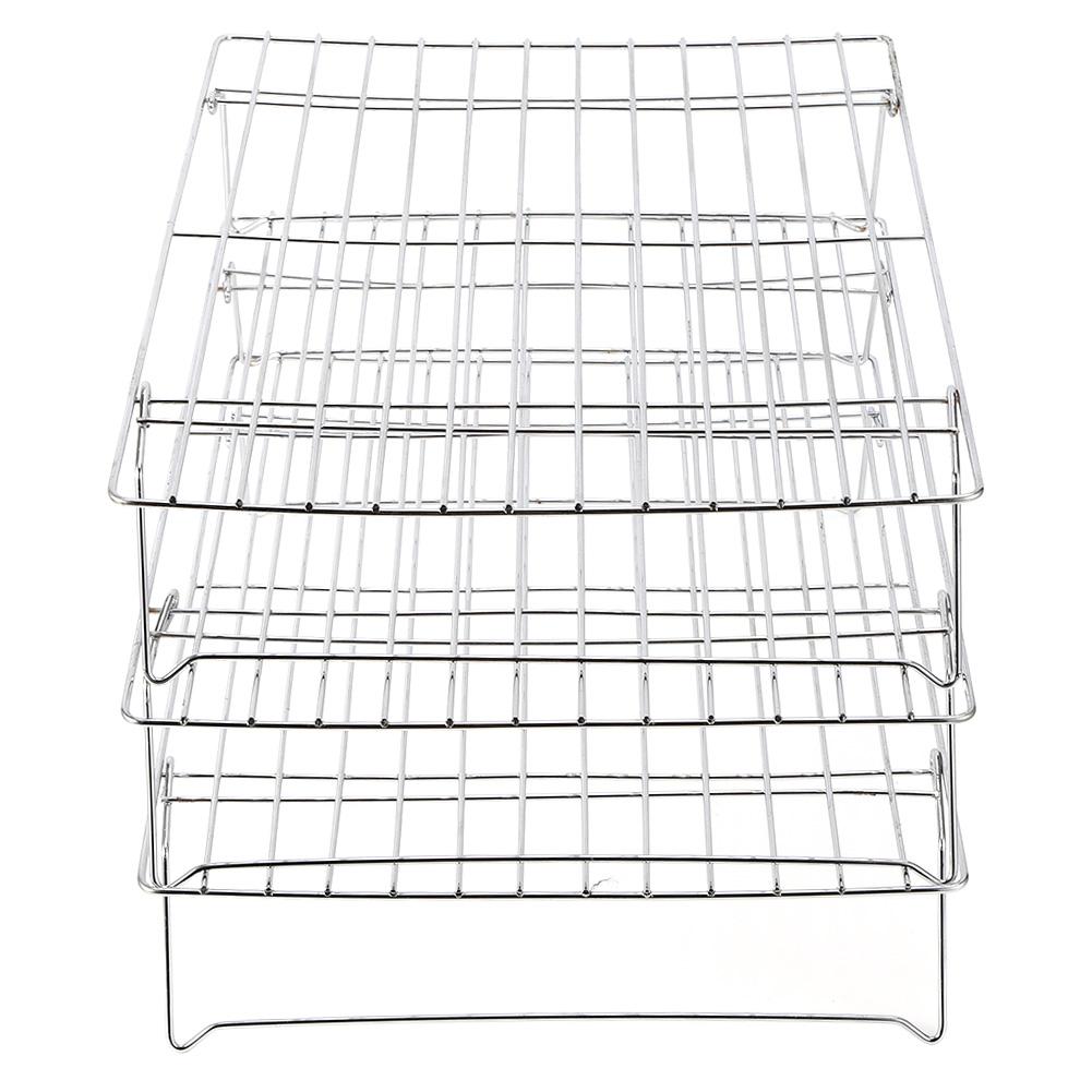 3?Tier Cooling Rack Collapsible Folding Legs for Cookies Cakes Kitchen Baking Grilling Tool