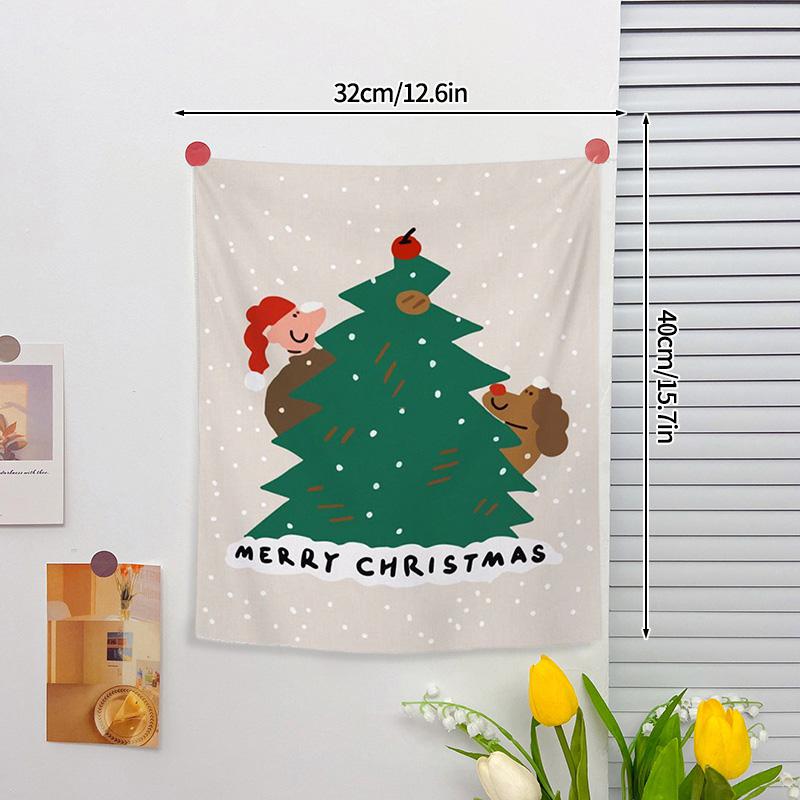 Christmas Hanging Cloth Wall Tapestry Accessorie Home Decoration Christmas New Year Decoration Room Aesthetic Accessories