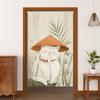 Japanese Style Noren Door Curtains Cute Cat Cherry Blossom Bird Patterns Polyester Doorway Kitchen Entrance Half Curtain For Cooking Area Made Of
