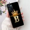 For Realme 9i 4G 5G Case Cute Crown Initial Letters Protective TPU Cover for Realme9 Pro Plus 9 Pro+ Soft Silicone Phone Fundas