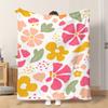 Fflannel Blanket 1pc Colourful Floral Pattern Soft Comfortable and Warm This Nap Blanket/sofa Blanket Is Suitable for All Seasons