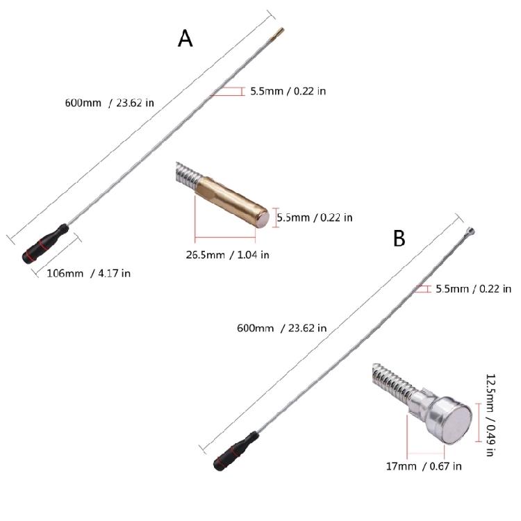 Magnetic Pick Up Tool Flexible Spring Magnet Pickup Tool Grip Grabbers for Garbage Pick Up Arm Extension