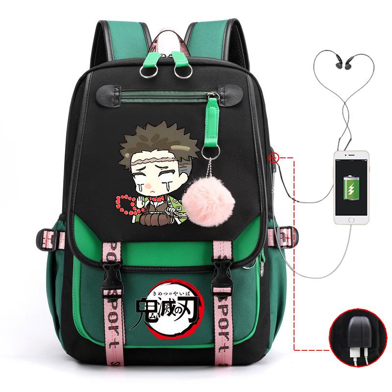 Demon slayer ghost extermination column student schoolbag junior high school student primary school student middle school student backpack