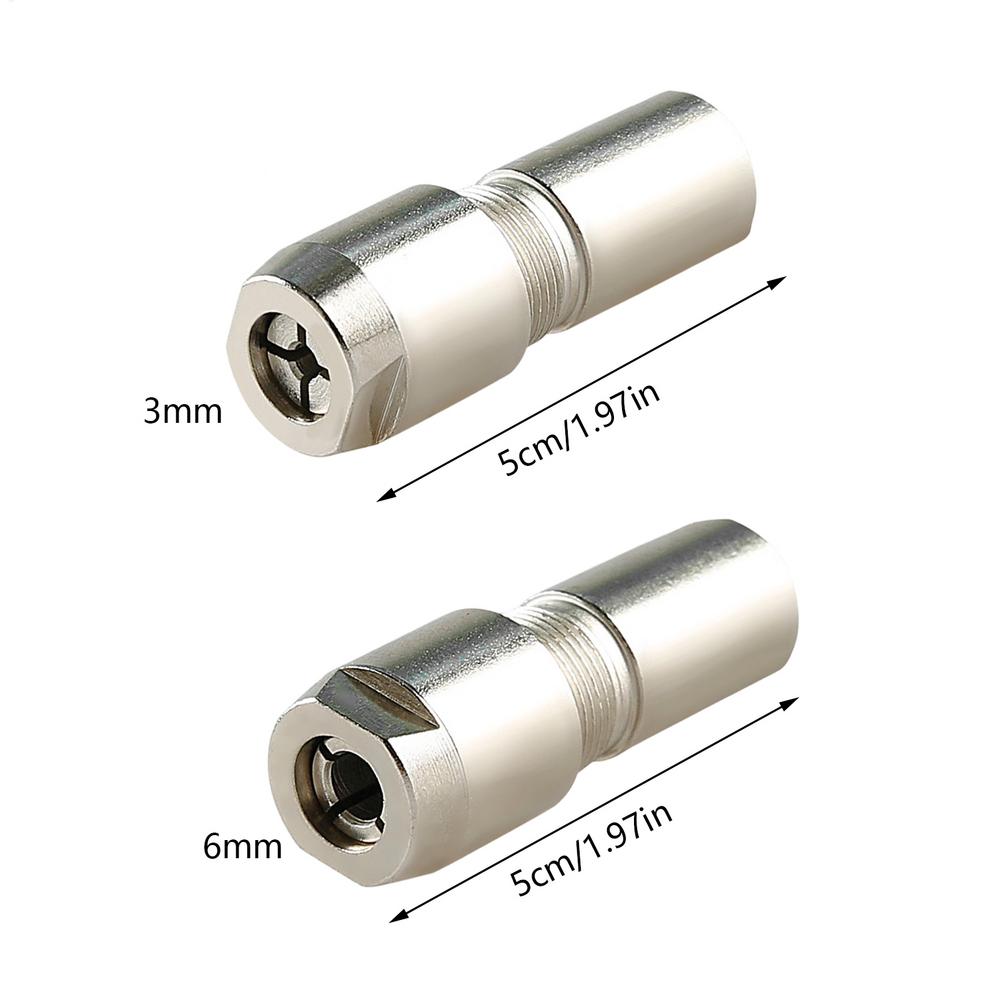 Angle grinder conversion kit, 3mm/6mm dual chuck - universal straight grinder adapter, suitable for engraving and polishing