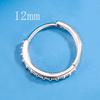 925 Silver 8/12/16/20MM Zircon Hoop Earrings For Women Wedding Engagement Luxury Jewelry Accessories Money 925