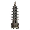 Wenchang Tower Incense Burner Alloy Pagoda Censer Household Indoor Vertical Incense Stick Holder Home Office Temple Crafts 7
