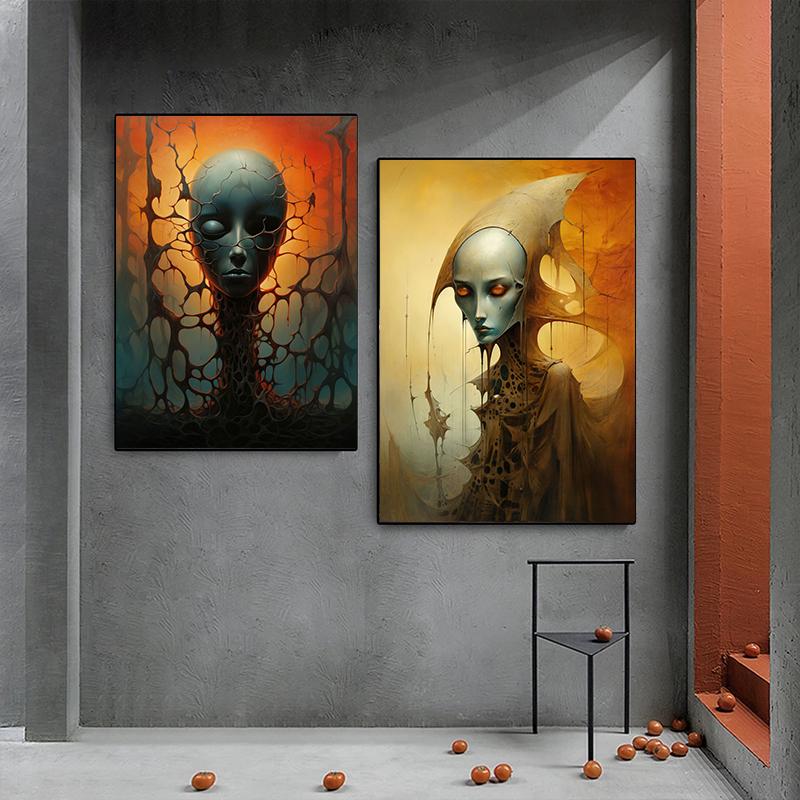 Surrealism Salvador Dali Artworks Surreal Temporal Paradox Poster Canvas Painting Wall Art Prints Picture for Room Home Decor