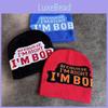 Letter Hat For Men And Women Warm Knitted Cap For Streetwear Style