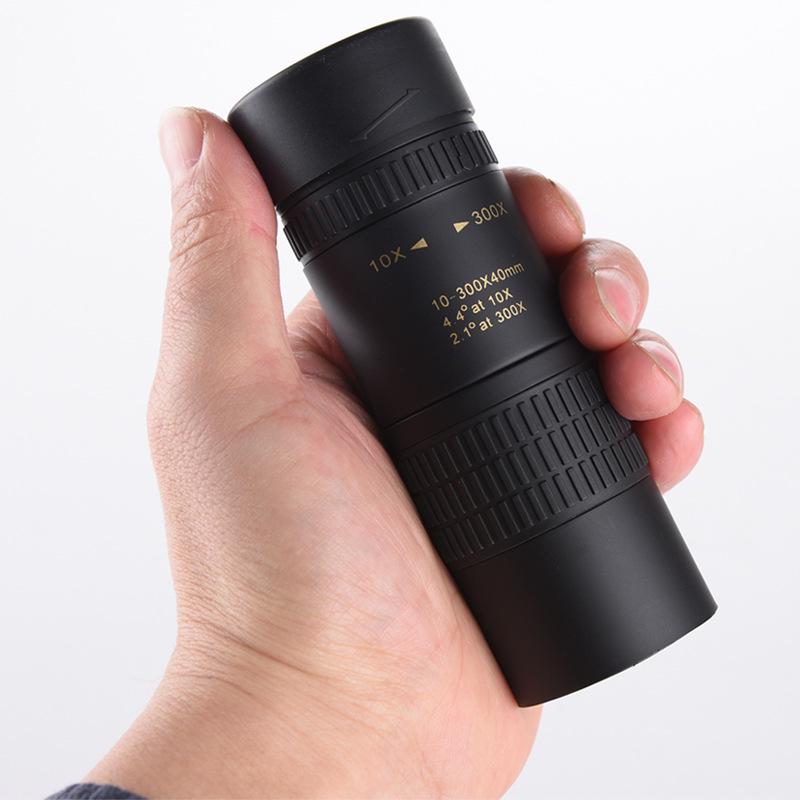 Zoom 10-300x40 Retractable Monocular Telescope for Mobile Photography and Shooting - Ideal Men's Gift