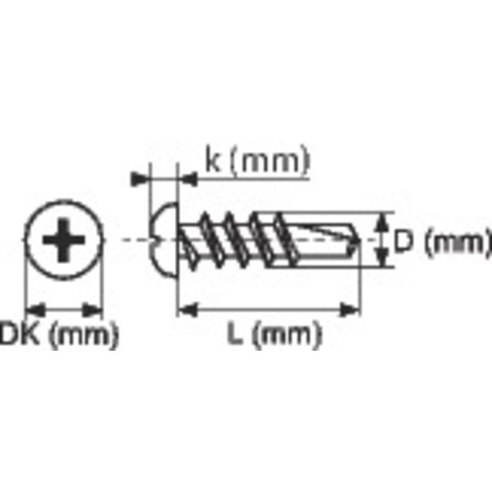 Self-drilling Screw - VISWOOD - 7504MH4216 - Steel - 4.2X15.9 - Pack of 500 Pcs