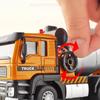 Engineering Vehicle Cement Mixer & Transport Truck Simulation Diecast & Toy Vehicles Sounds & Light Pull Back Car 1:50 Alloy Model