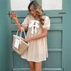 Women's Autumn New Dress One-Shoulder Solid Color Waist Slim Fit A-Line Dress