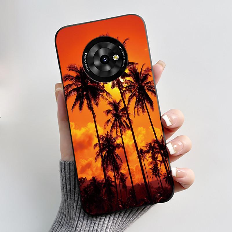 New Unique Cartoon Design Soft Silicone Black Casing For TCL Suixuetang M1 Fluffy Kitten Pattern Shockproof Protective Cover