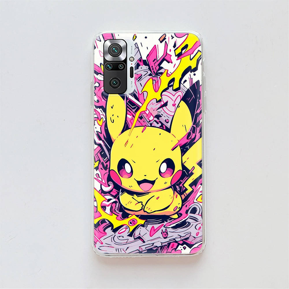 Transparent Case for Samsung A04 A14 A23 A34 A54 M23 M33 M52 M53 Realme Narzo 50 50I 50a Prime C35 C55 C30S 10 9 Pro K-86 Pikachu