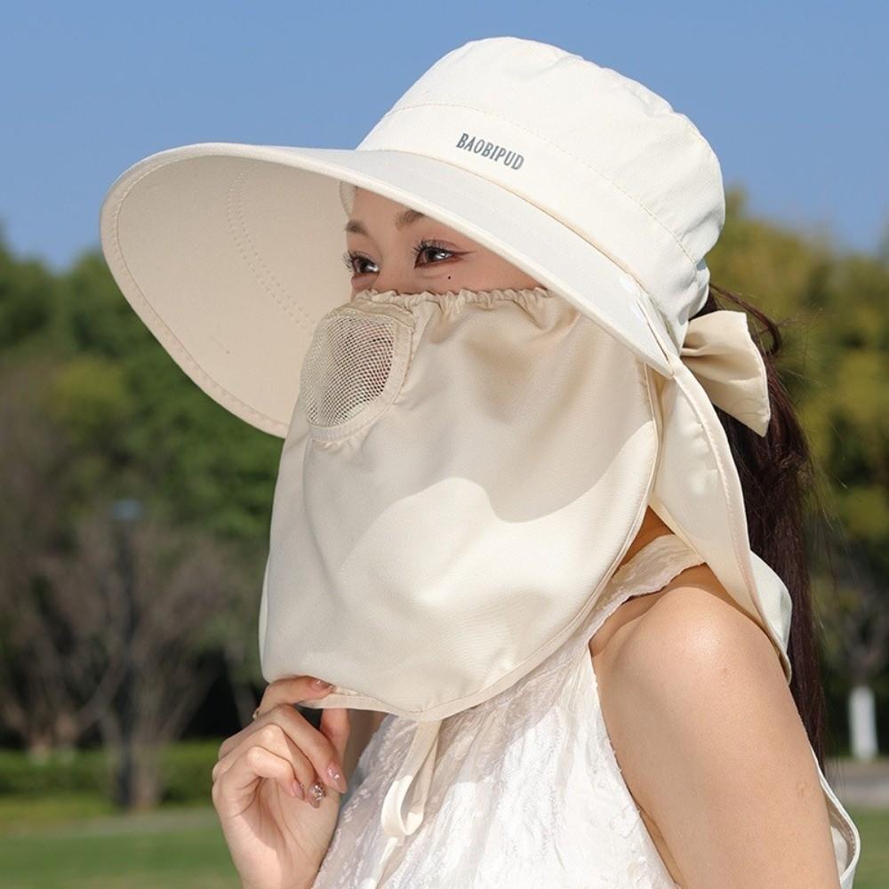Breathable Sunscreen Sun Hat Lightweight Neck Flap Hat Fashion Picking Tea Hat  Hiking