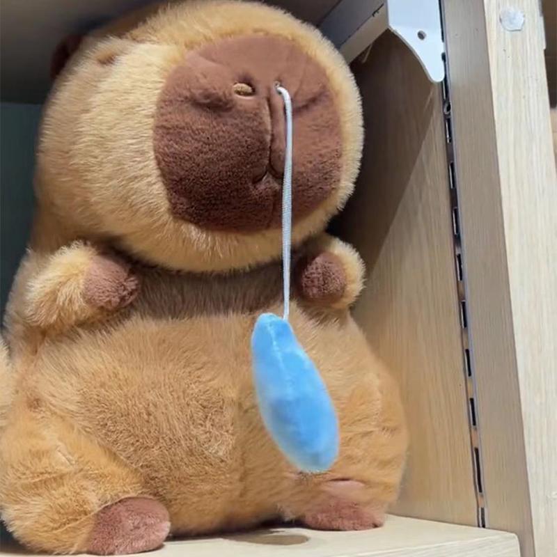 Nowa puszysta pluszowa kapibara z nosa Kawaii kapibara z rozciągliwym śluzem nosowym wypchane zabawki zwierzęta prezent urodzinowy