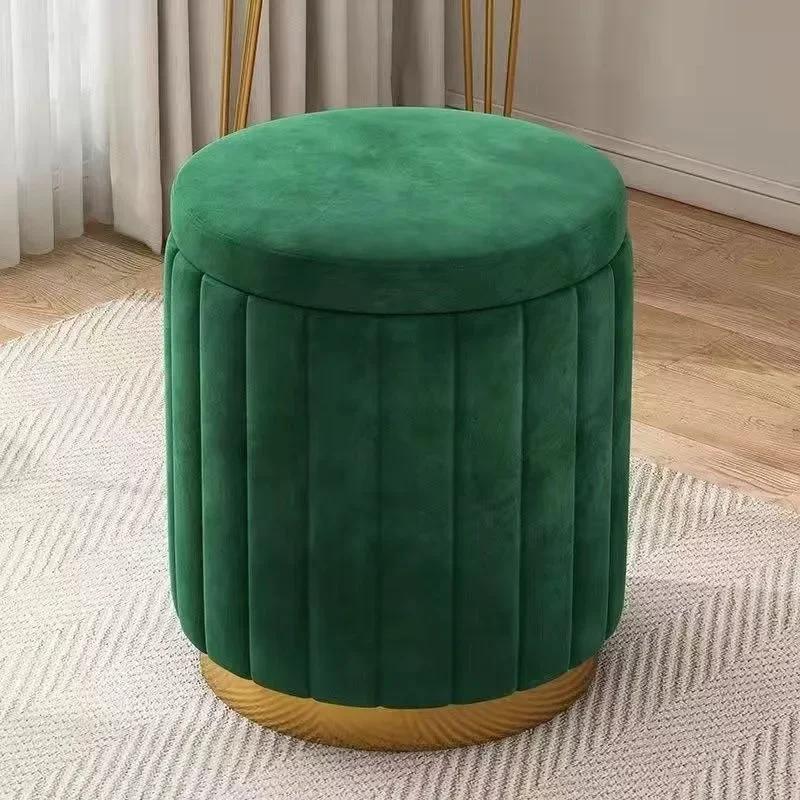Makeup Stools Light Luxury Round Stools Chairs Bedrooms Sofas Side Stools Dressing Stool Vanity Ottomans Storage Bench