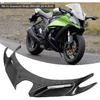 KIMISS Front Aerodynamic Winglets, Carbon Fiber Style Front Fairing Aerodynamic Wing Cover Fits for Kawasaki Ninja 250/400 2018-2020