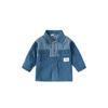 Spring and Autumn Boys' Denim Jacket with Lapel, Children's Stylish Patchwork Outerwear, Handsome Loose-Fitting Jacket for Baby Boys